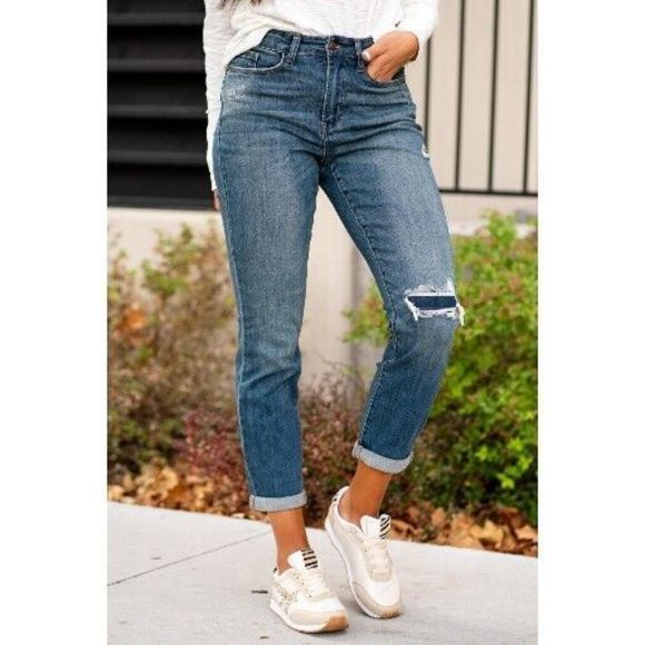 Judy Blue Denim - Judy Blue Jeans Fort Scott High Rise Vintage Boyfriend Plus Size 22W